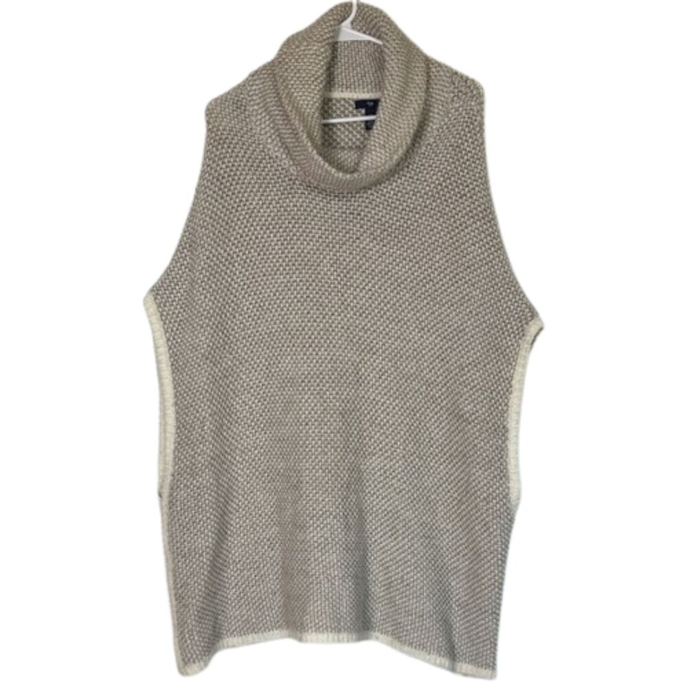 Gap Wool Cowl Neck Knit Poncho Tunic Sweater Womens Large Oversized Lagenlook
